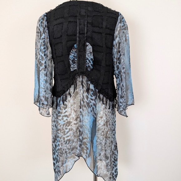 Pretty Angel Cover-up Blouse Front Tie Angel Sleeve Vest Cardigan Shawl - Picture 7 of 10